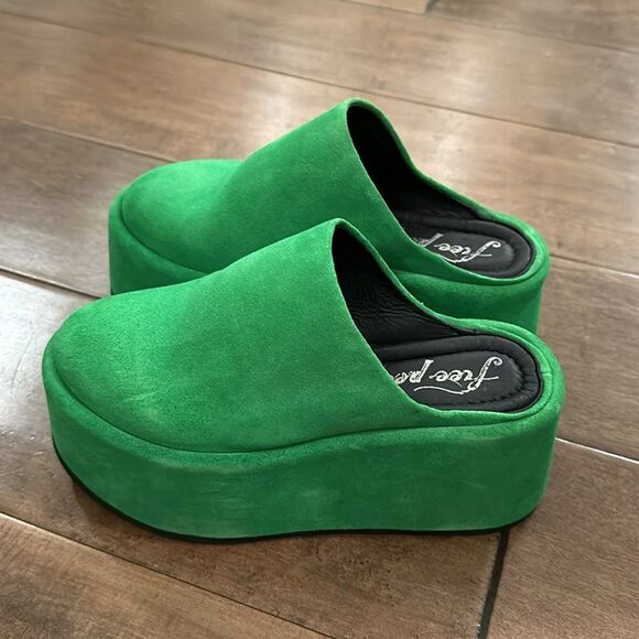 Free People Mantra Platform Mules/ Green/Size 36/ New - Picture 7 of 10